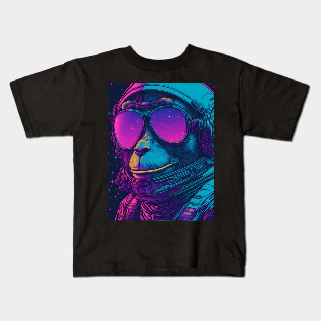 monkey lover Kids T-Shirt by vaporgraphic